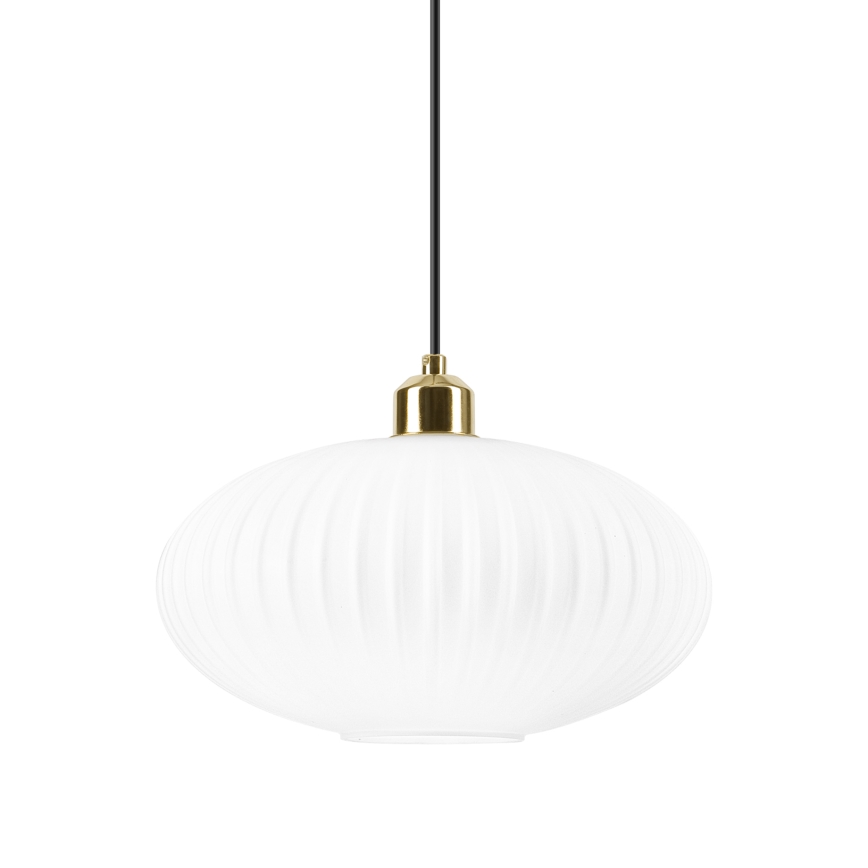 Luster na sajli HARMA 1xE27/15W/230V pr. 30 cm bela/zlatna