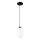 Luster na sajli HARMA 1xE27/15W/230V Ø 14 cm bela/crna