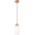 Luster na sajli HARMONY 1xE27/15W/230V pr. 14 cm bela/hrast