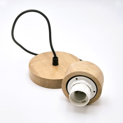 Luster na sajli HARMONY 1xE27/15W/230V pr. 14 cm bela/hrast