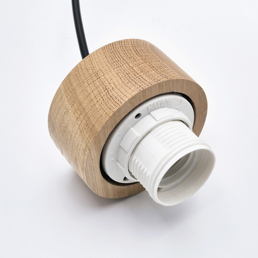 Luster na sajli HARMONY 1xE27/15W/230V pr. 14 cm bela/hrast
