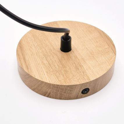 Luster na sajli HARMONY 1xE27/15W/230V pr. 14 cm bela/hrast