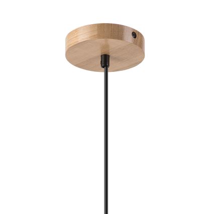 Luster na sajli HARMONY 1xE27/15W/230V pr. 14 cm bela/hrast