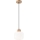 Luster na sajli HARMONY 1xE27/15W/230V pr. 20 cm bela/hrast