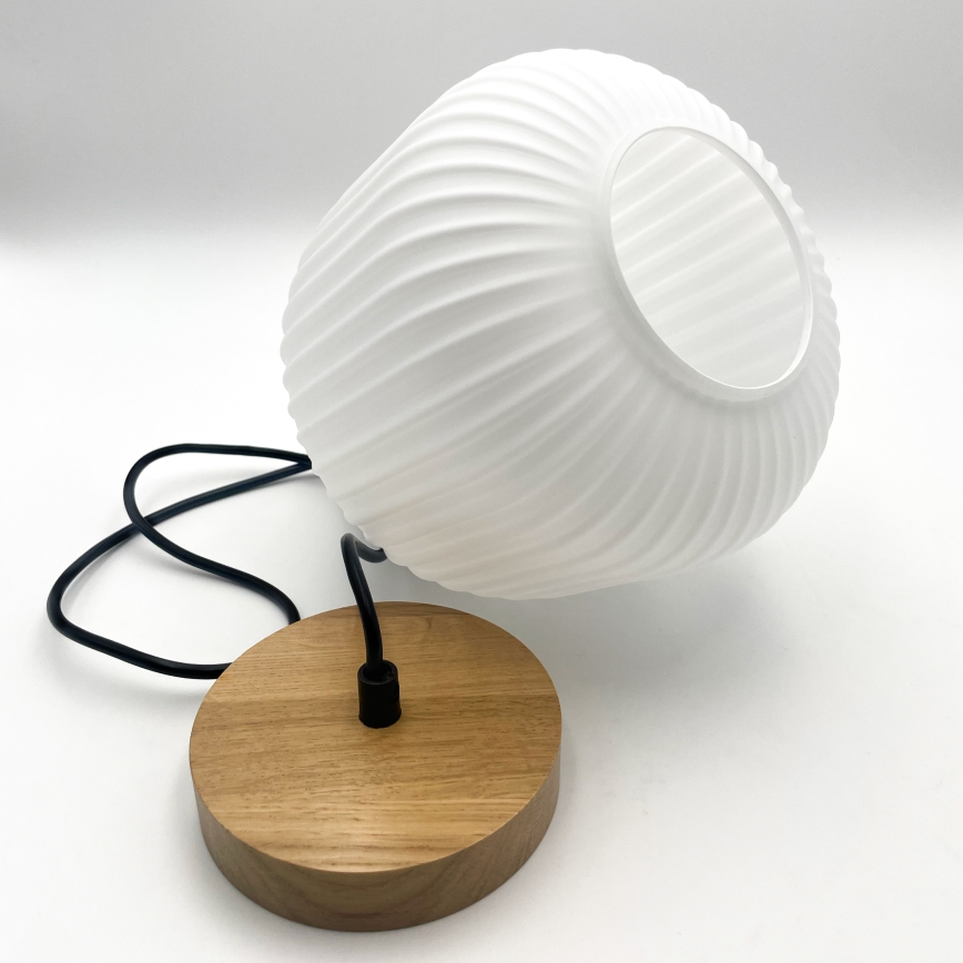 Luster na sajli HARMONY 1xE27/15W/230V pr. 20 cm bela/hrast