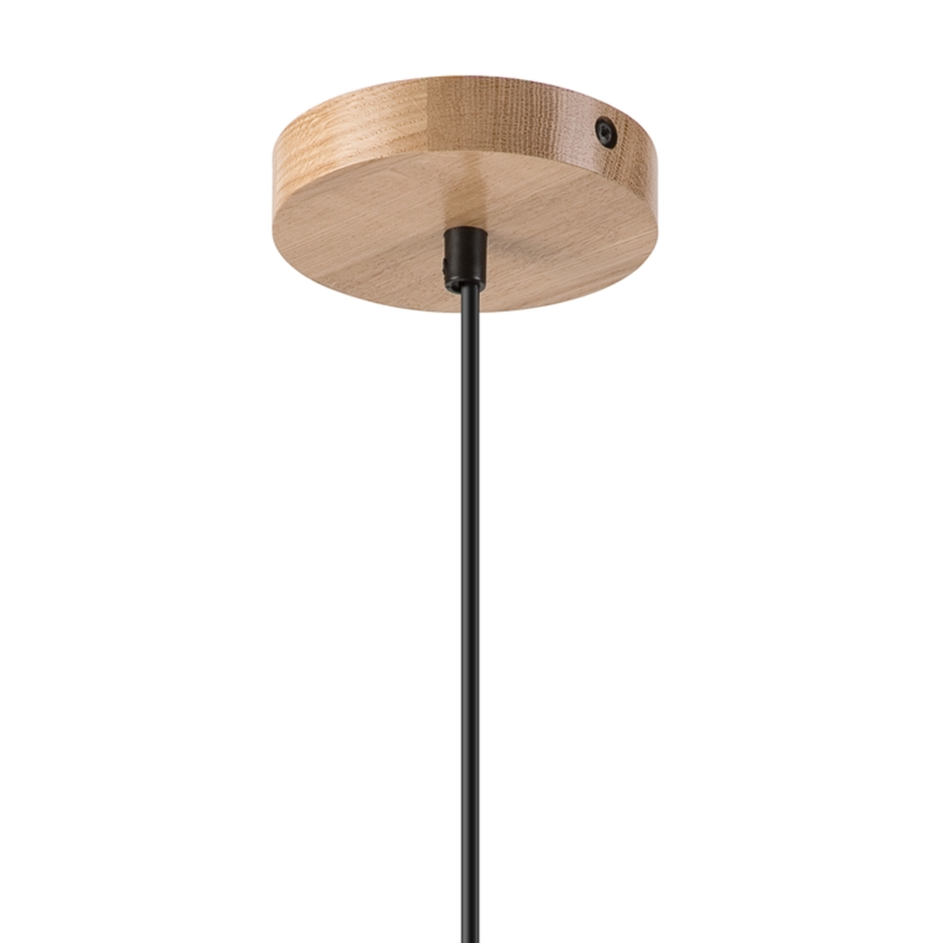 Luster na sajli HARMONY 1xE27/15W/230V pr. 20 cm bela/hrast