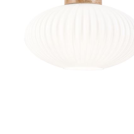 Luster na sajli HARMONY 1xE27/15W/230V pr. 25 cm bela/hrast