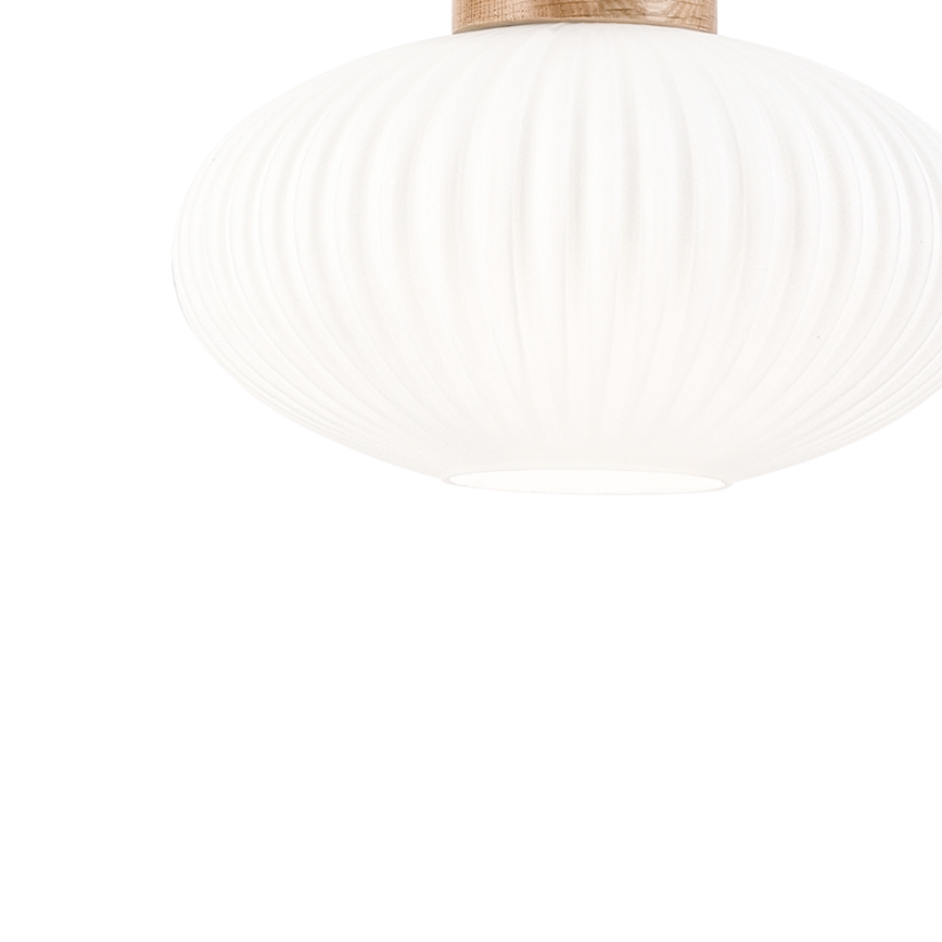 Luster na sajli HARMONY 1xE27/15W/230V pr. 25 cm bela/hrast