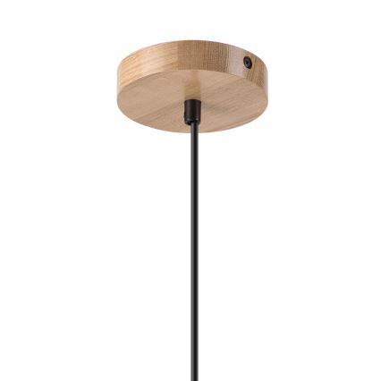 Luster na sajli HARMONY 1xE27/15W/230V pr. 25 cm bela/hrast