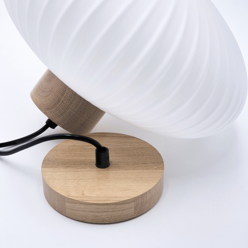 Luster na sajli HARMONY 1xE27/15W/230V pr. 30 cm bela/hrast