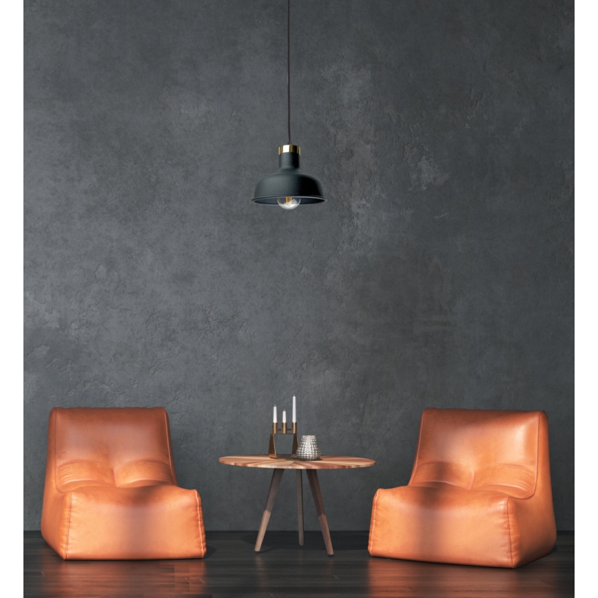 Luster na sajli HEBE 1xE27/60W/230V crno