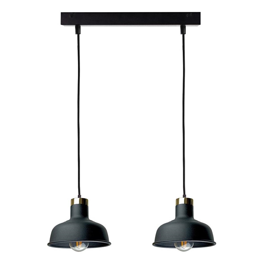 Luster na sajli HEBE 2xE27/60W/230V crno
