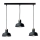 Luster na sajli HEBE 3xE27/60W/230V crno