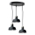 Luster na sajli HEBE 3xE27/60W/230V crno