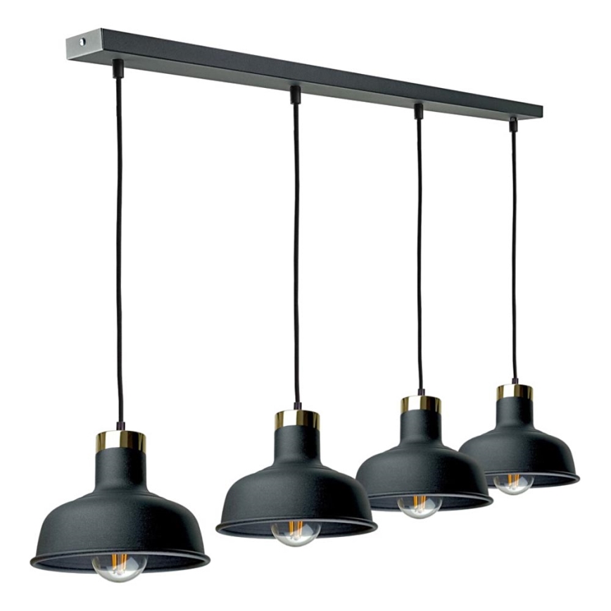 Luster na sajli HEBE 4xE27/60W/230V crno