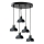 Luster na sajli HEBE 5xE27/60W/230V crno