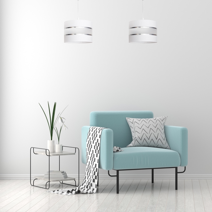 Luster na sajli HELEN 1xE27/15W/230V bela