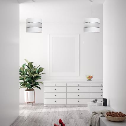 Luster na sajli HELEN 1xE27/15W/230V bela