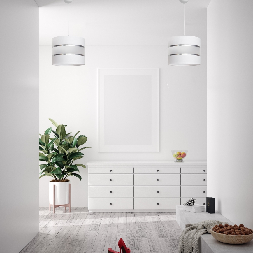 Luster na sajli HELEN 1xE27/15W/230V bela