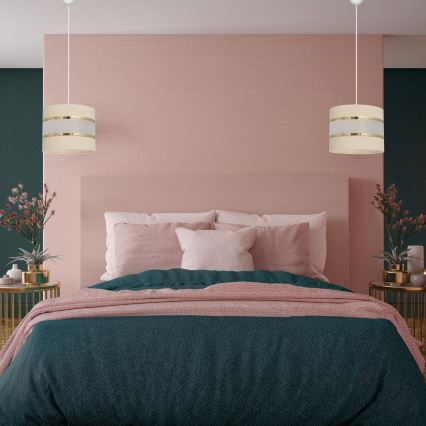 Luster na sajli HELEN 1xE27/15W/230V kremasta