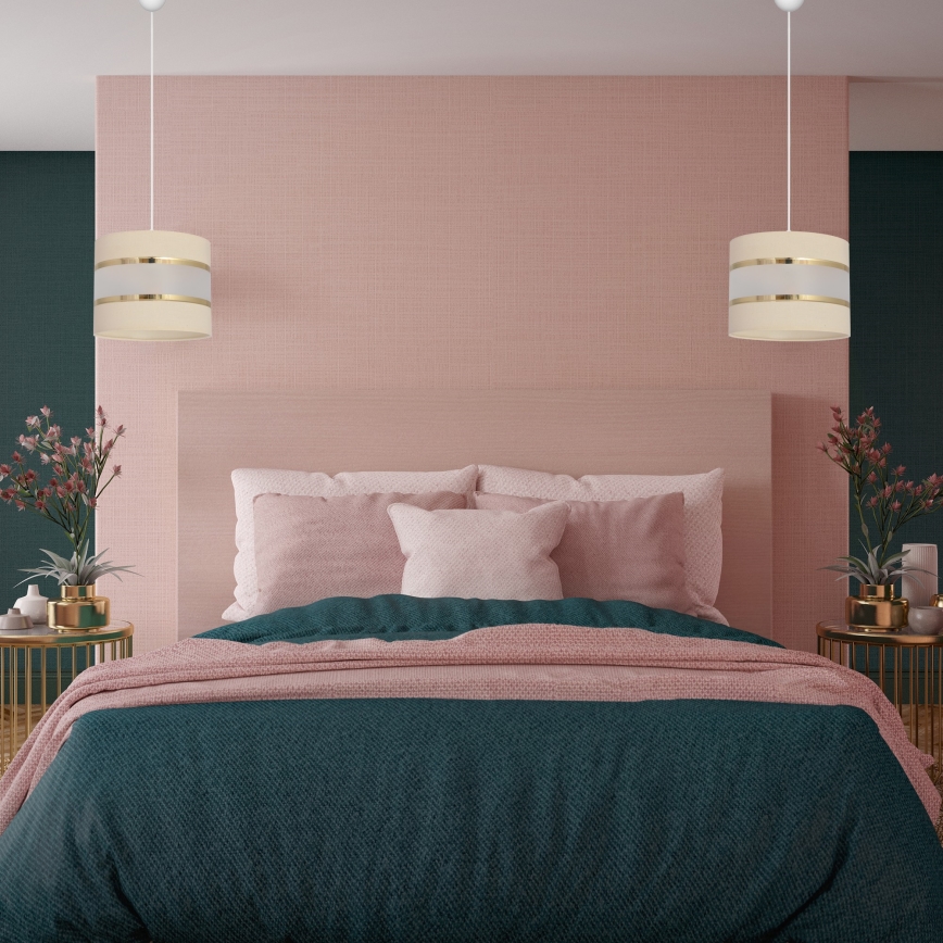 Luster na sajli HELEN 1xE27/15W/230V kremasta