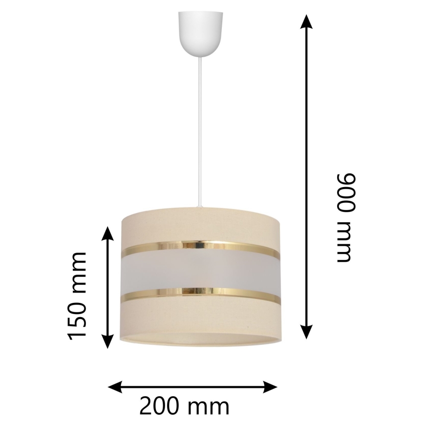 Luster na sajli HELEN 1xE27/15W/230V kremasta