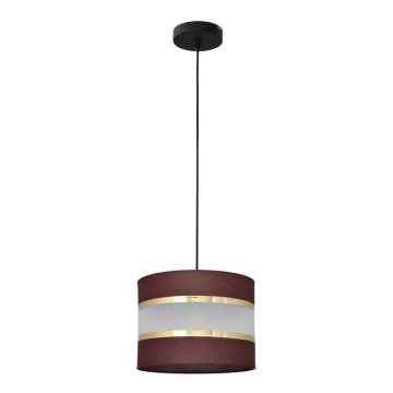 Luster na sajli HELEN 1xE27/15W/230V pr. 20 cm braon/crno/zlatna