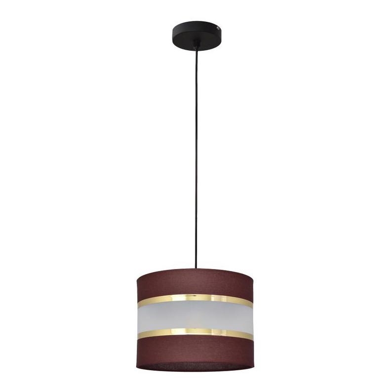 Luster na sajli HELEN 1xE27/15W/230V pr. 20 cm braon/crno/zlatna