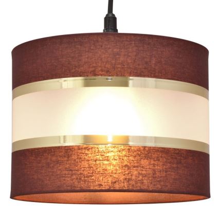 Luster na sajli HELEN 1xE27/15W/230V pr. 20 cm braon/crno/zlatna