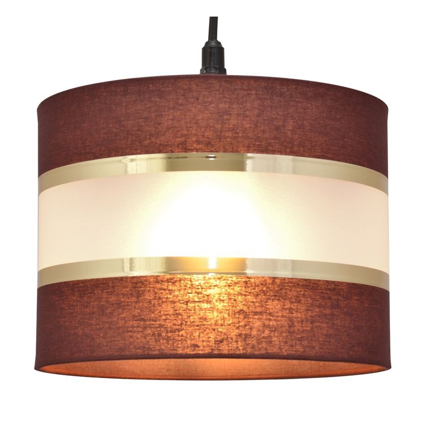 Luster na sajli HELEN 1xE27/15W/230V pr. 20 cm braon/crno/zlatna