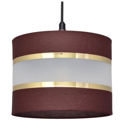 Luster na sajli HELEN 1xE27/15W/230V pr. 20 cm braon/crno/zlatna