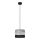 Luster na sajli HELEN 1xE27/15W/230V pr. 20 cm crno/sivo/srebrno