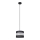 Luster na sajli HELEN 1xE27/15W/230V pr. 20 cm crno/srebrno