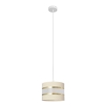 Luster na sajli HELEN 1xE27/15W/230V pr. 20 cm kremasta/zlatna