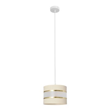 Luster na sajli HELEN 1xE27/15W/230V pr. 20 cm kremasta/zlatna