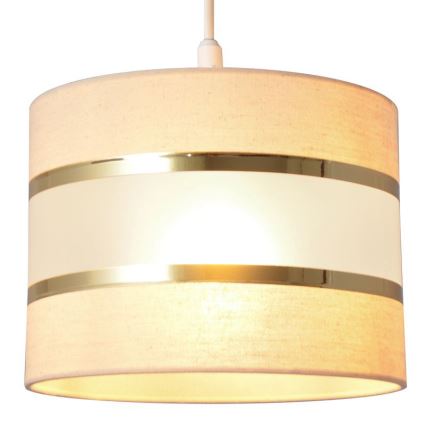 Luster na sajli HELEN 1xE27/15W/230V pr. 20 cm kremasta/zlatna