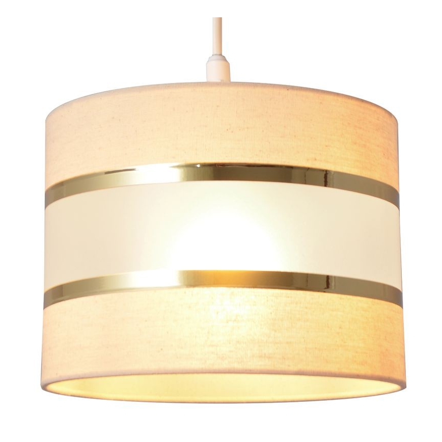 Luster na sajli HELEN 1xE27/15W/230V pr. 20 cm kremasta/zlatna