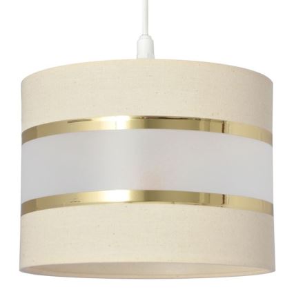 Luster na sajli HELEN 1xE27/15W/230V pr. 20 cm kremasta/zlatna