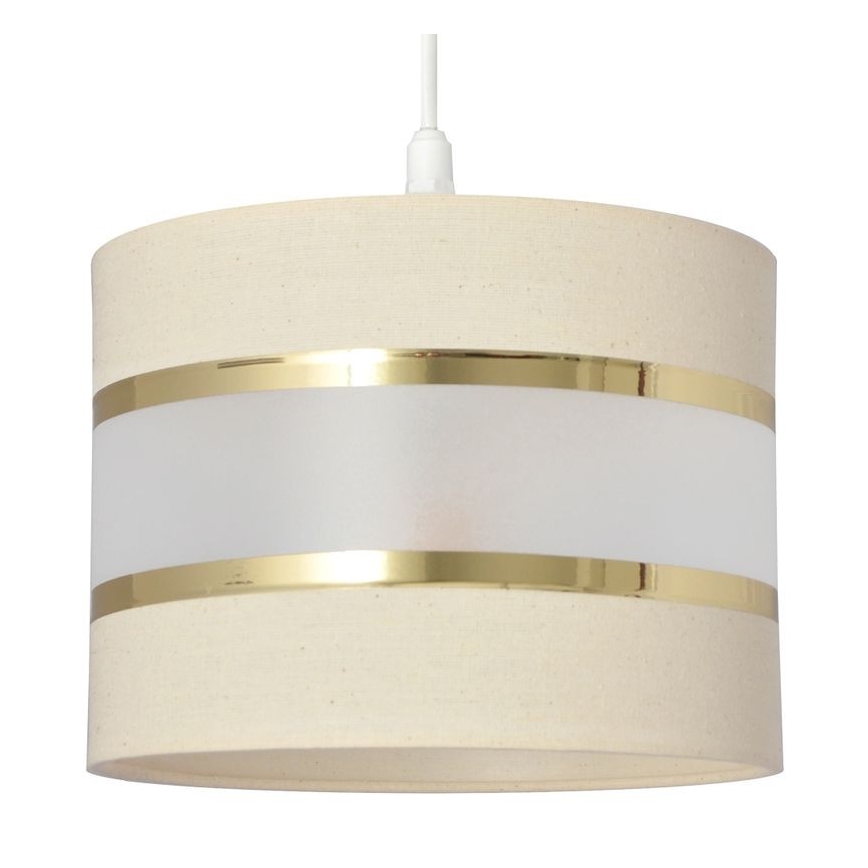Luster na sajli HELEN 1xE27/15W/230V pr. 20 cm kremasta/zlatna
