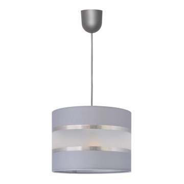 Luster na sajli HELEN 1xE27/15W/230V pr. 20 cm sivo/srebrno