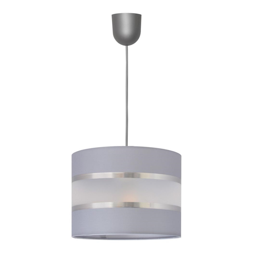 Luster na sajli HELEN 1xE27/15W/230V pr. 20 cm sivo/srebrno