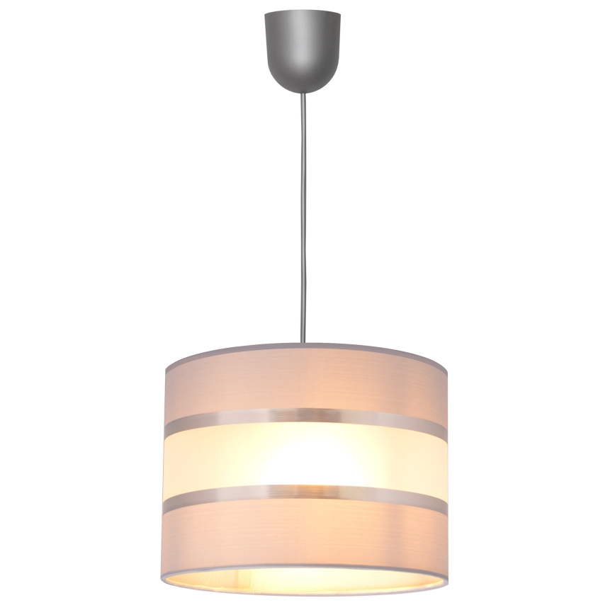 Luster na sajli HELEN 1xE27/15W/230V pr. 20 cm sivo/srebrno