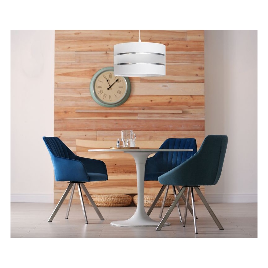Luster na sajli HELEN 1xE27/15W/230V pr. 35 cm bela