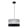 Luster na sajli HELEN 1xE27/15W/230V pr. 35 cm crno/sivo/srebrno