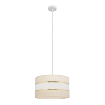 Luster na sajli HELEN 1xE27/15W/230V pr. 35 cm kremasta/zlatna
