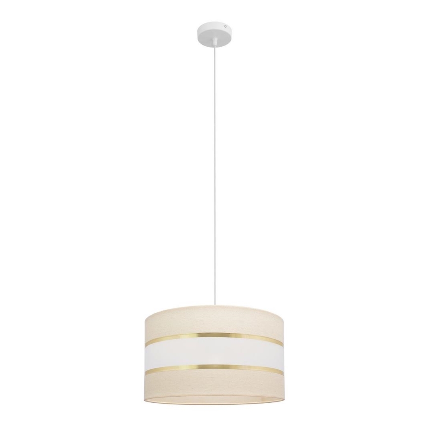 Luster na sajli HELEN 1xE27/15W/230V pr. 35 cm kremasta/zlatna