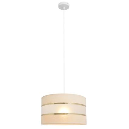 Luster na sajli HELEN 1xE27/15W/230V pr. 35 cm kremasta/zlatna