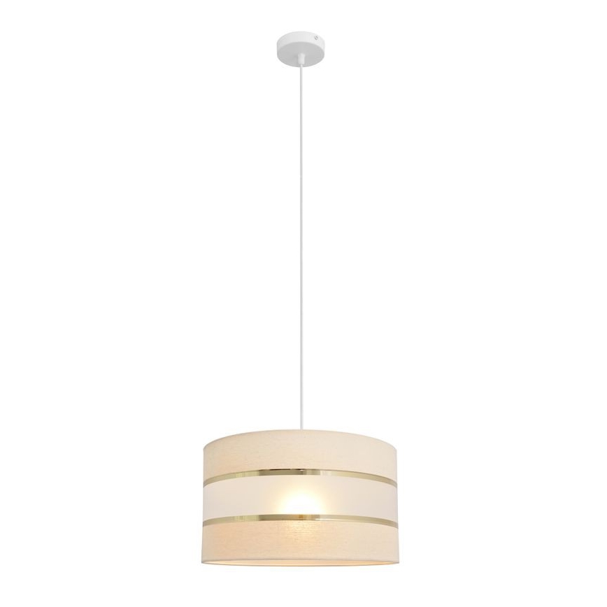 Luster na sajli HELEN 1xE27/15W/230V pr. 35 cm kremasta/zlatna