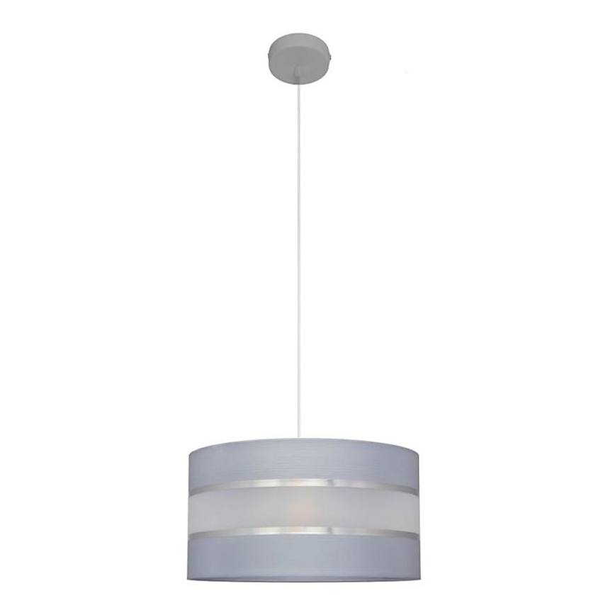 Luster na sajli HELEN 1xE27/15W/230V pr. 35 cm sivo/srebrno