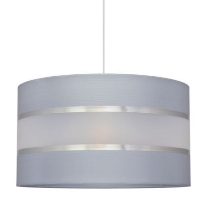 Luster na sajli HELEN 1xE27/15W/230V pr. 35 cm sivo/srebrno